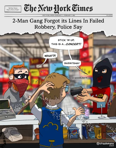 2-man gang forgot its lines in failed robbery, police say